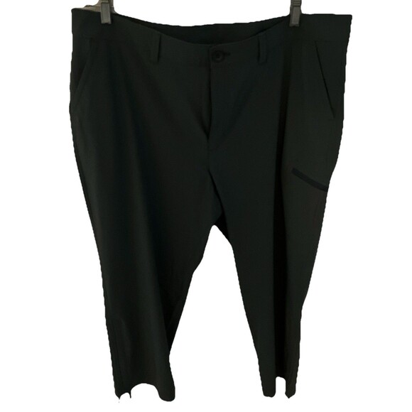 eddie bauer pants Size 16 Olive Green StretchZip Cargo Rip stop Crop Minimalist - Picture 1 of 6